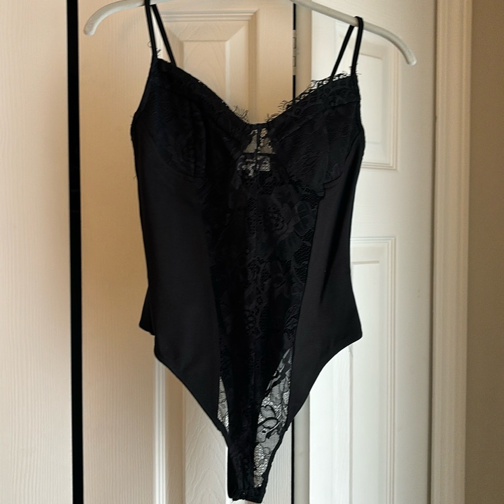 Snap Closure Bodysuit Lace